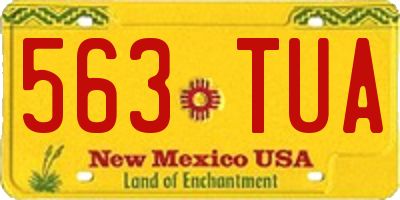 NM license plate 563TUA