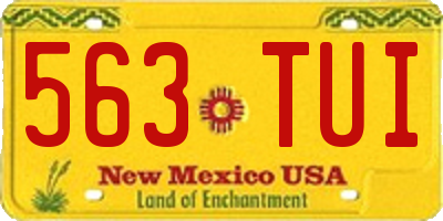 NM license plate 563TUI
