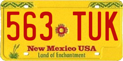 NM license plate 563TUK