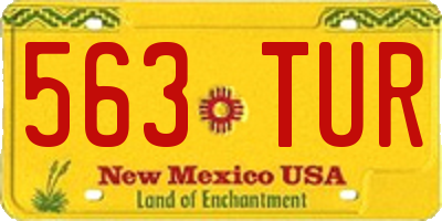 NM license plate 563TUR