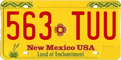 NM license plate 563TUU