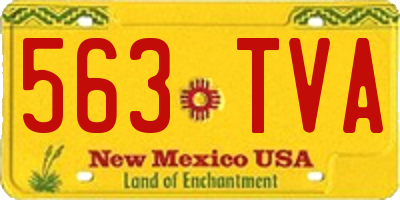 NM license plate 563TVA
