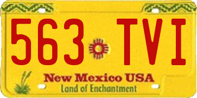NM license plate 563TVI