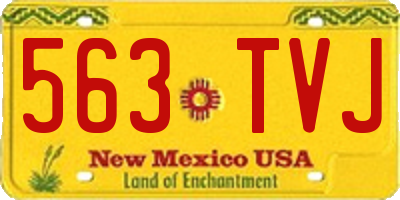 NM license plate 563TVJ