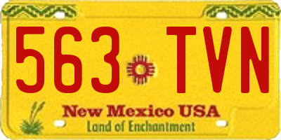 NM license plate 563TVN