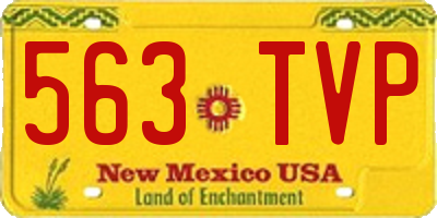 NM license plate 563TVP