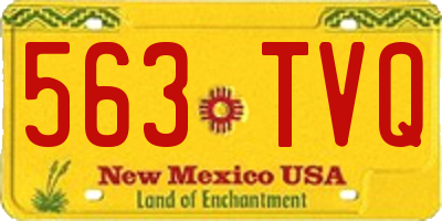 NM license plate 563TVQ