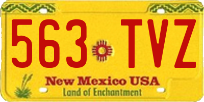 NM license plate 563TVZ
