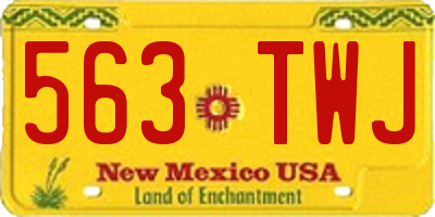 NM license plate 563TWJ