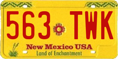 NM license plate 563TWK