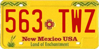 NM license plate 563TWZ