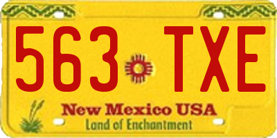 NM license plate 563TXE