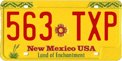 NM license plate 563TXP