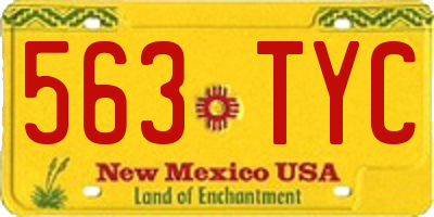 NM license plate 563TYC