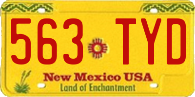 NM license plate 563TYD