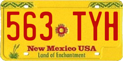 NM license plate 563TYH