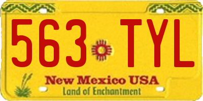 NM license plate 563TYL