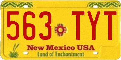 NM license plate 563TYT