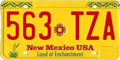 NM license plate 563TZA