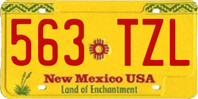 NM license plate 563TZL