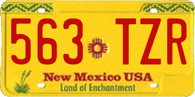 NM license plate 563TZR