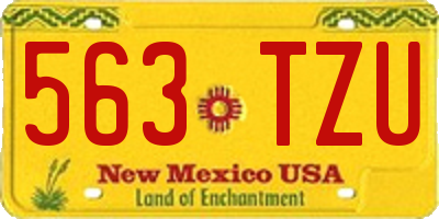 NM license plate 563TZU