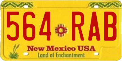 NM license plate 564RAB