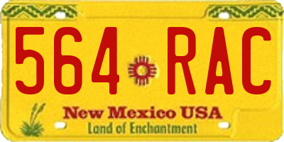 NM license plate 564RAC