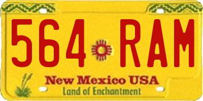 NM license plate 564RAM