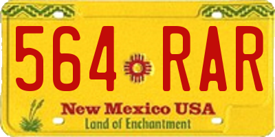NM license plate 564RAR