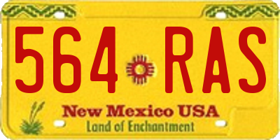 NM license plate 564RAS