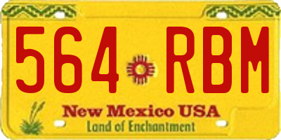NM license plate 564RBM