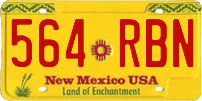 NM license plate 564RBN
