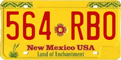 NM license plate 564RBO