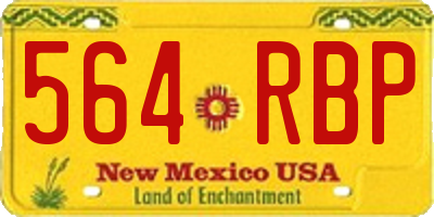 NM license plate 564RBP
