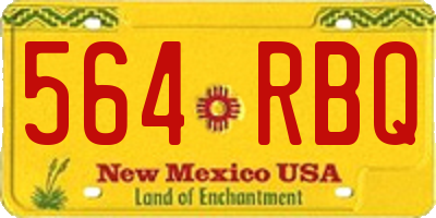 NM license plate 564RBQ