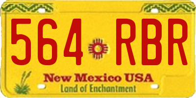 NM license plate 564RBR