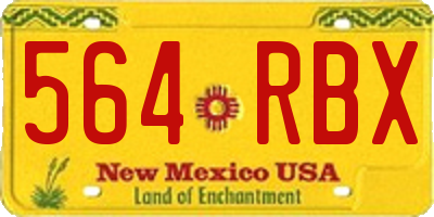 NM license plate 564RBX