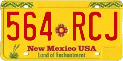 NM license plate 564RCJ