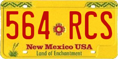 NM license plate 564RCS