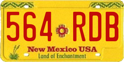 NM license plate 564RDB