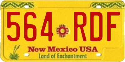 NM license plate 564RDF