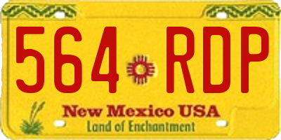 NM license plate 564RDP