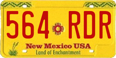 NM license plate 564RDR