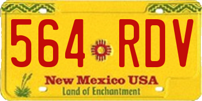 NM license plate 564RDV