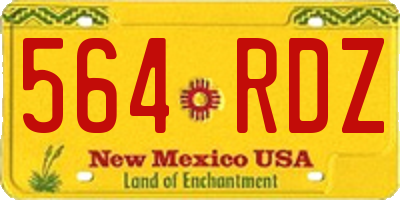NM license plate 564RDZ