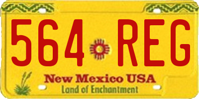 NM license plate 564REG