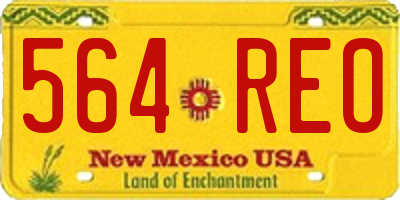 NM license plate 564REO