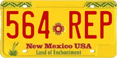 NM license plate 564REP