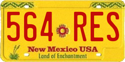 NM license plate 564RES